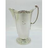 An Edward VIII silver jug, Sheffield 1936/37, 163g, 11cm, with initial 'S'