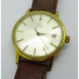 A gentleman's Omega automatic wristwatch, the case back bears inscription dated 1974