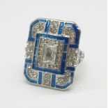 An Art Deco style dress ring, N