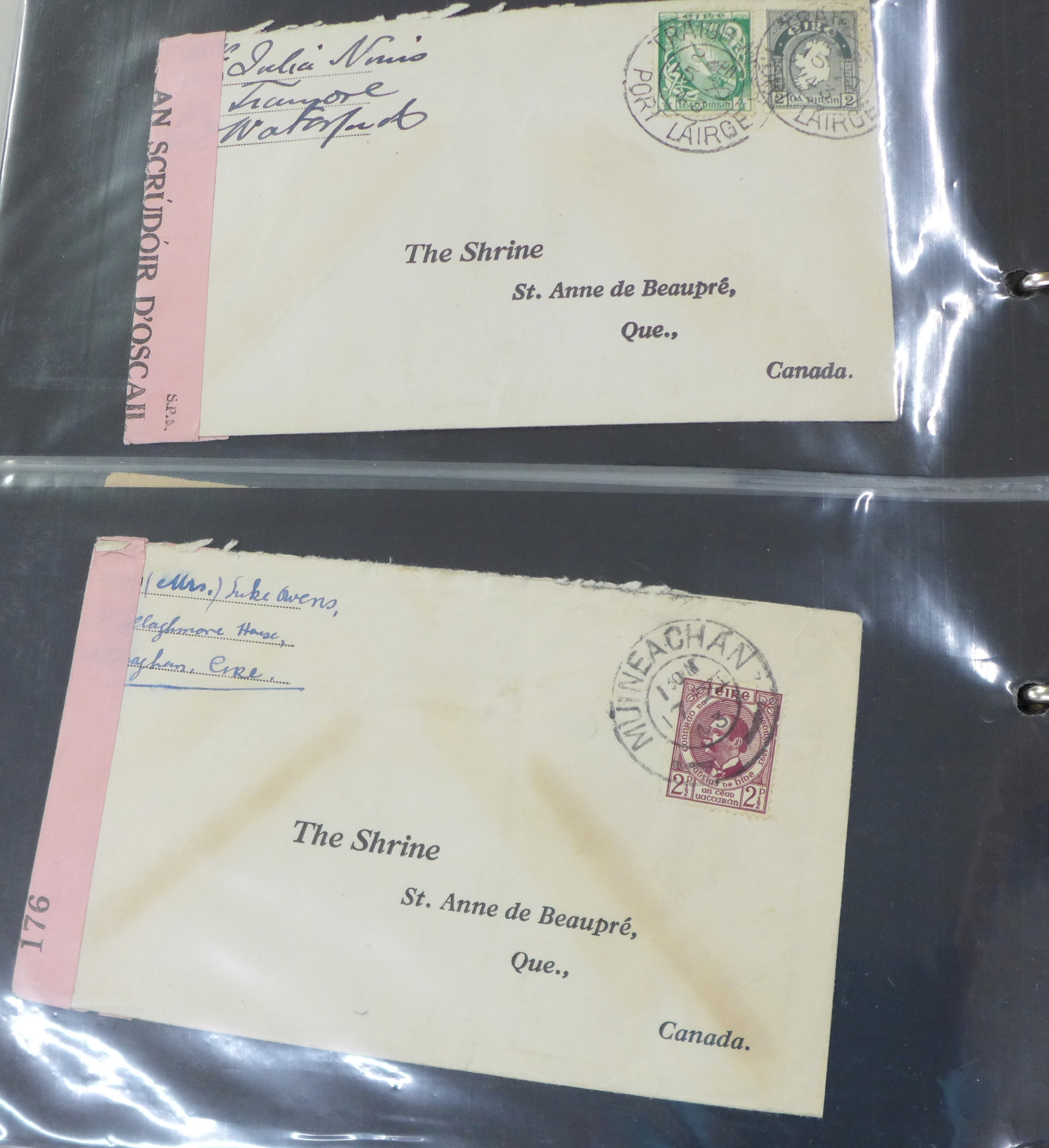 Stamps; Ireland postal history, postal stationery and first day covers in album, includes First - Image 5 of 9