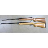 Two BSA Meteor air rifles, .177 and .22 calibre