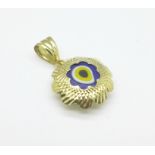 A 14ct gold pendant, 1.4g, marked 585