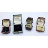 Four vintage ring boxes