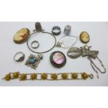Jewellery, etc., including silver