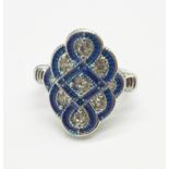 An Art Deco style dress ring, J