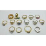 Fifteen dress rings