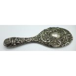 A silver hand mirror, Chester 1906, Walker & Hall