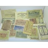 A collection of 27 German hyperinflation bank notes, most dated 1923