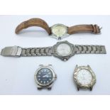 Four gentleman's wristwatches