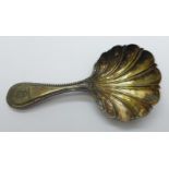 A Victorian silver caddy spoon by Martin, Hall & Co., Sheffield 1868