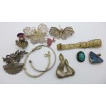 Jewellery including silver