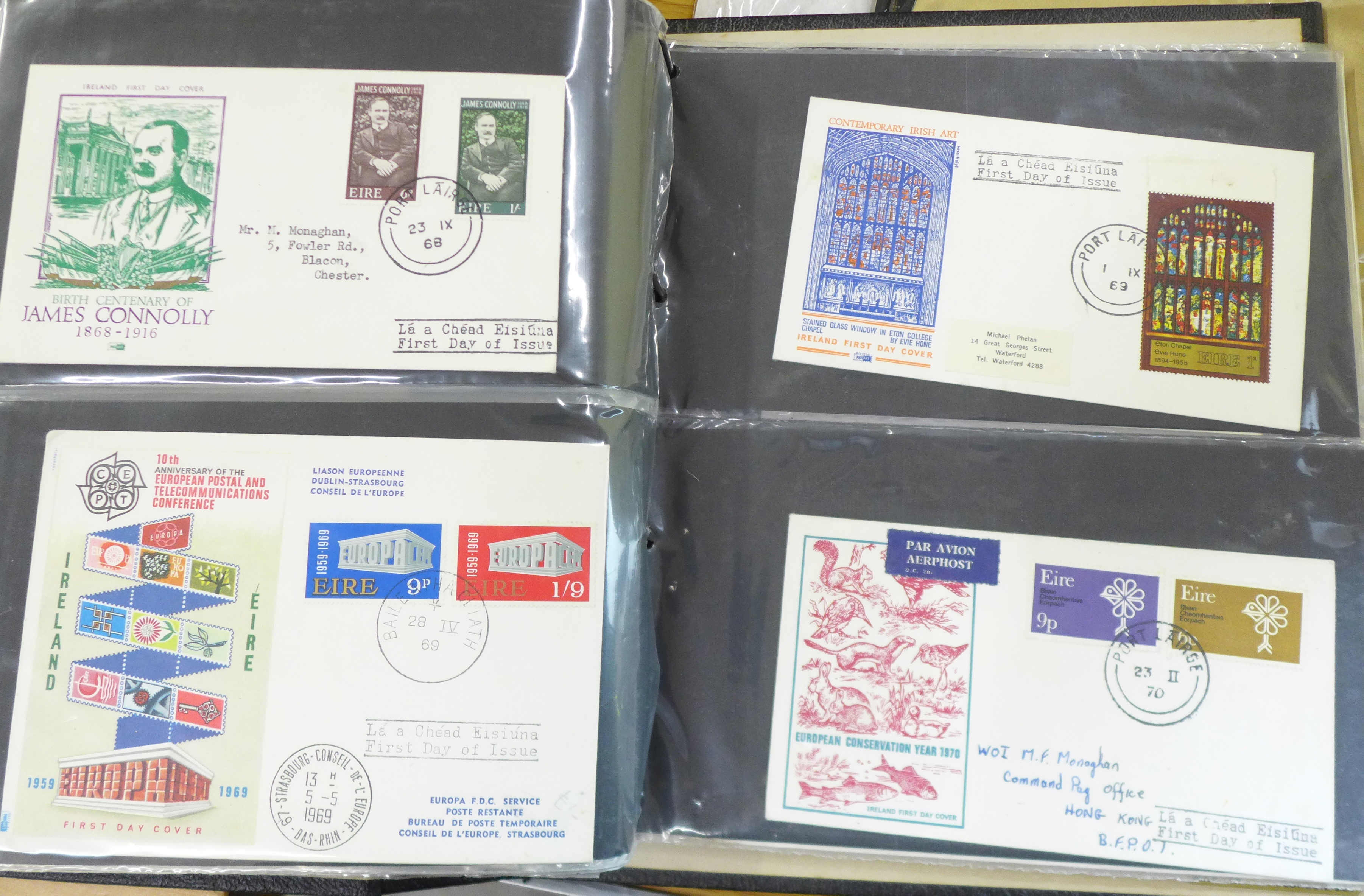 Stamps; Ireland postal history, postal stationery and first day covers in album, includes First - Image 9 of 9