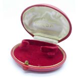 A lady's Omega clam-shell wristwatch box