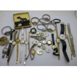 A collection of mechanical wristwatches and movements