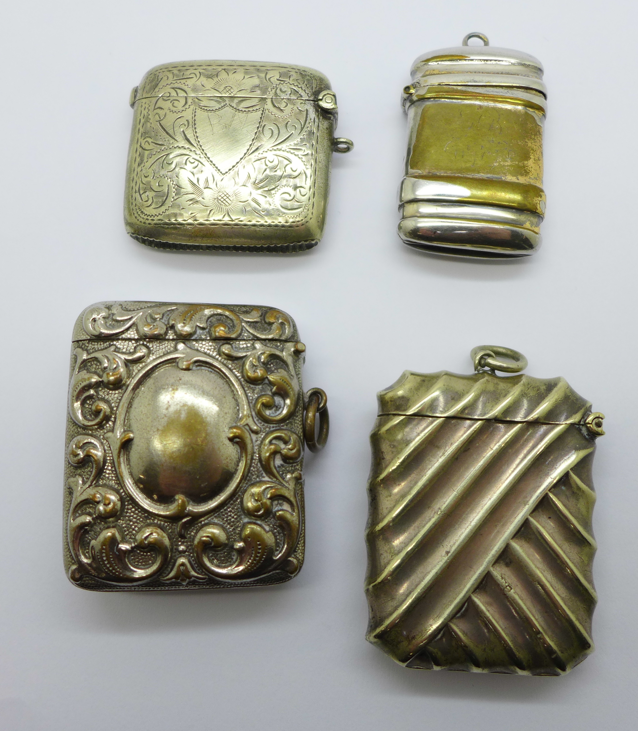 Four plated vesta cases