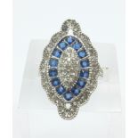 An Art Deco style dress ring, K