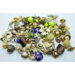 Forty-eight pairs of vintage clip-on earrings