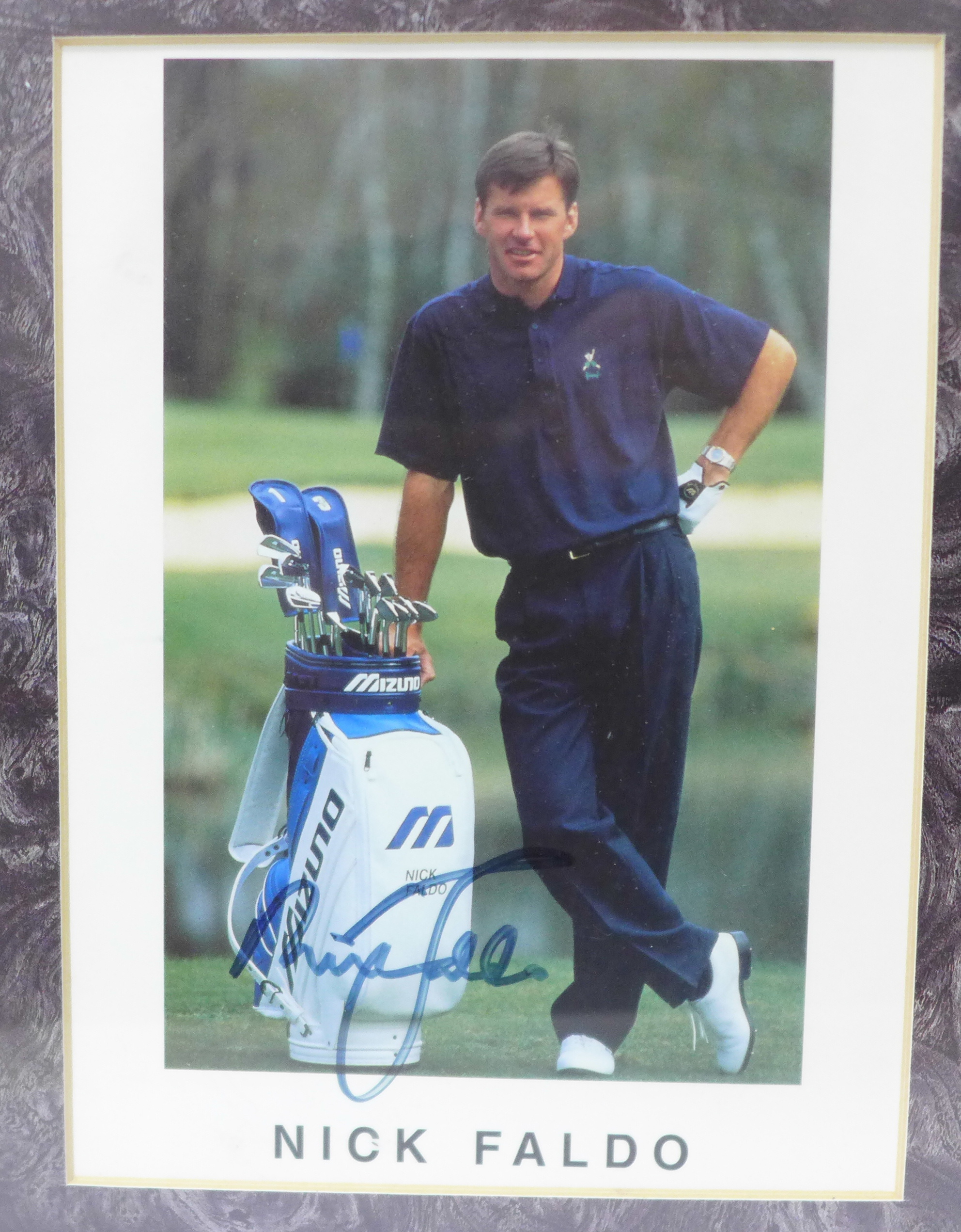 A framed signed picture of Nick Faldo - Image 2 of 2