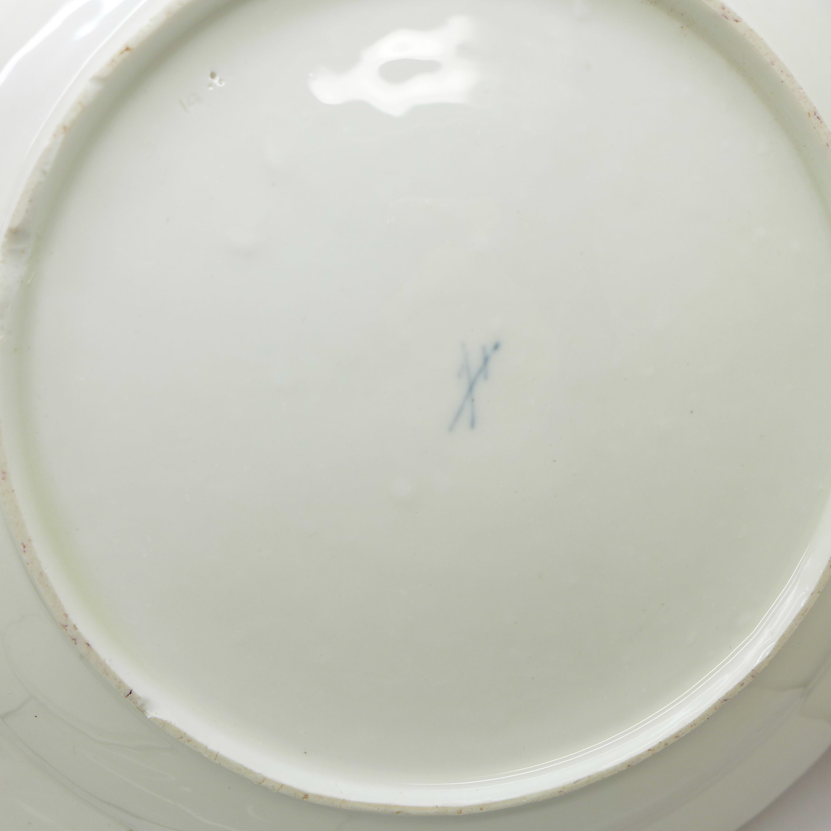 Three cabinet plates, Sevres, (cracked through the centre), Meissen, (chipped on the rim and - Image 7 of 7