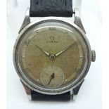A gentleman's Omega wristwatch with subsidiary second hand, 30mm case