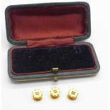 A 15ct gold and seed pearl collar stud set with original case, 2.1g