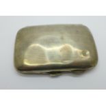 A silver cigarette case, a/f, 32g