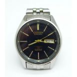 A gentleman's stainless steel Citizen automatic wristwatch