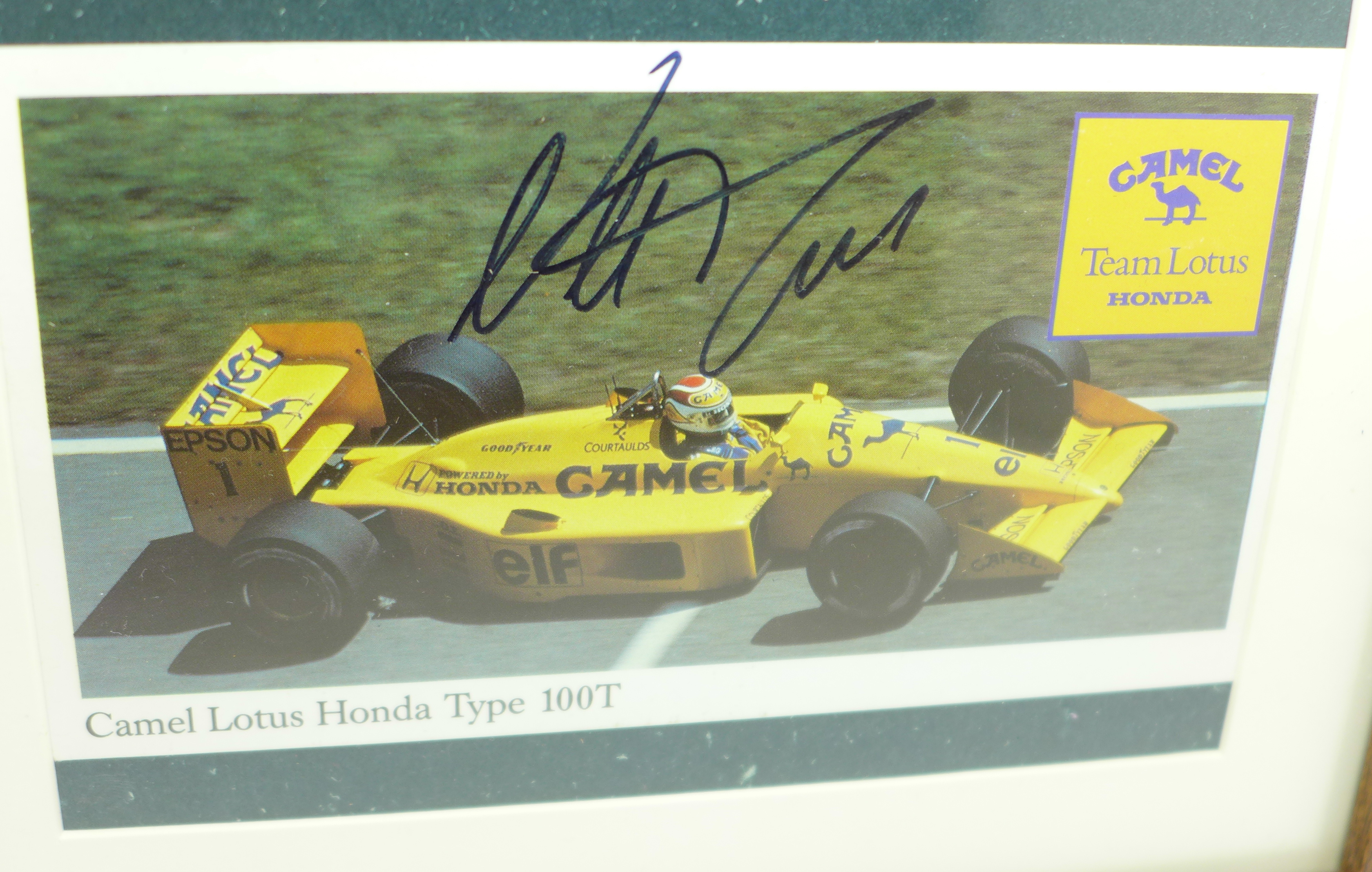 A framed and signed picture of triple world champion Nelson Piquet - Image 2 of 2