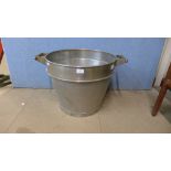 A steel dairy bucket