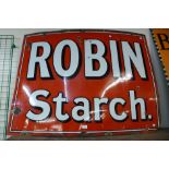 A Robin Starch enamelled advertising sign, 92 x 122cms