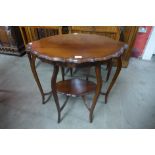 An Edward VII mahogany oval occasional table