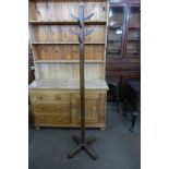 An oak coat stand