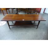 A Fyne Ladye afromosia coffee table, desiged by Richard Hornby and retailed by Heals