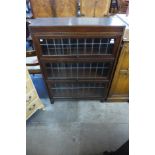 An oak three tier bookcase