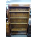 An oak open bookcase