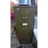 A steel four-drawer suspension file cabinet - no key