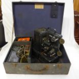 A Ditmar 1940s projector in original case with transformer and bulbs *sold untested