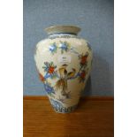 A hand painted oriental vase