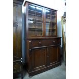 A Victorian mahogany secretaire bookcase, 211cms h, 121cms w, 50cms d