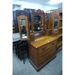 An Edward VII satin birch dressing chest