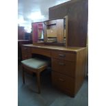 A McIntosh teak dressing table and stool