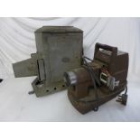 A Kershaw 250 strip projector and a magic lantern case by Newton & Co., Opticians *sold untested