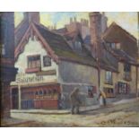Chas. A. Paulden, Ye Olde Salutation Inn, Hounds Gate, Nottingham, oil on canvas, dated 1922, 29 x
