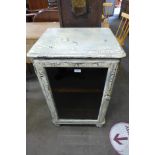 A French crackle glazed side cabinet