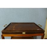 A mahogany folding butler's tray, by Osterley Table Tray