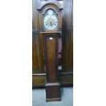 An oak dwarf longcase clock