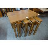 A teak nest of tables