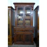 A Victorian mahogany secretaire bookcase, 235cms h, 118cms w, 47cms d