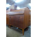 A Swedish Egon Ostergaard teak cylinder bureau