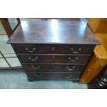 A George III mahogany chest of drawers